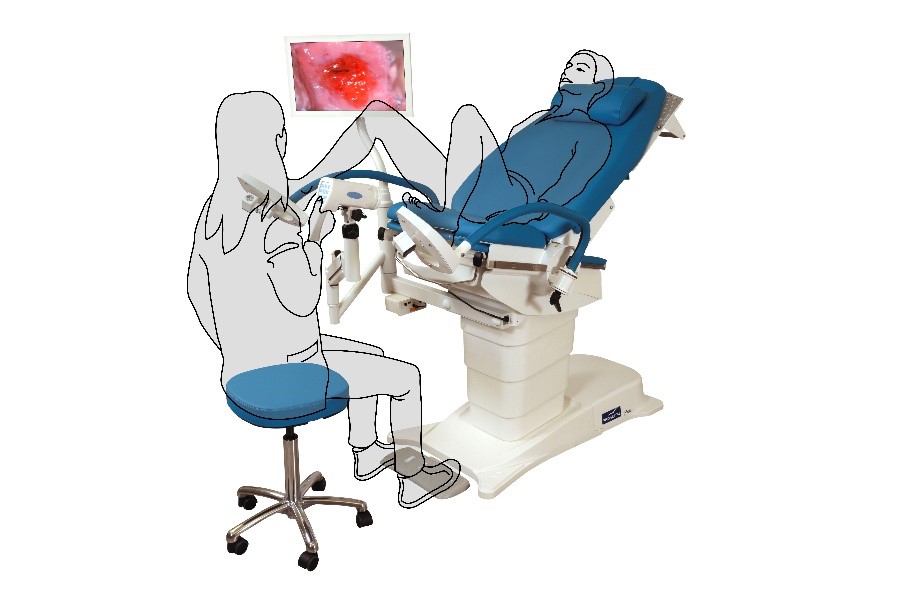 Table de Gynécologie avec Colposcope Intégré  La gMotio Connect 